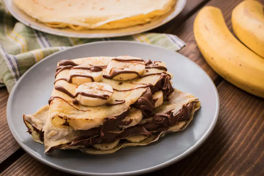 A plate of pantain crepes made with ghee