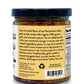 Back label on a jar of Organic Fermented Indian Garlic Pickle, a spicy garlic achaar from Pure Indian Foods. Suggests using on sandwiches, burgers, tacos, omelets, pizza, roasted veggies, or breads.