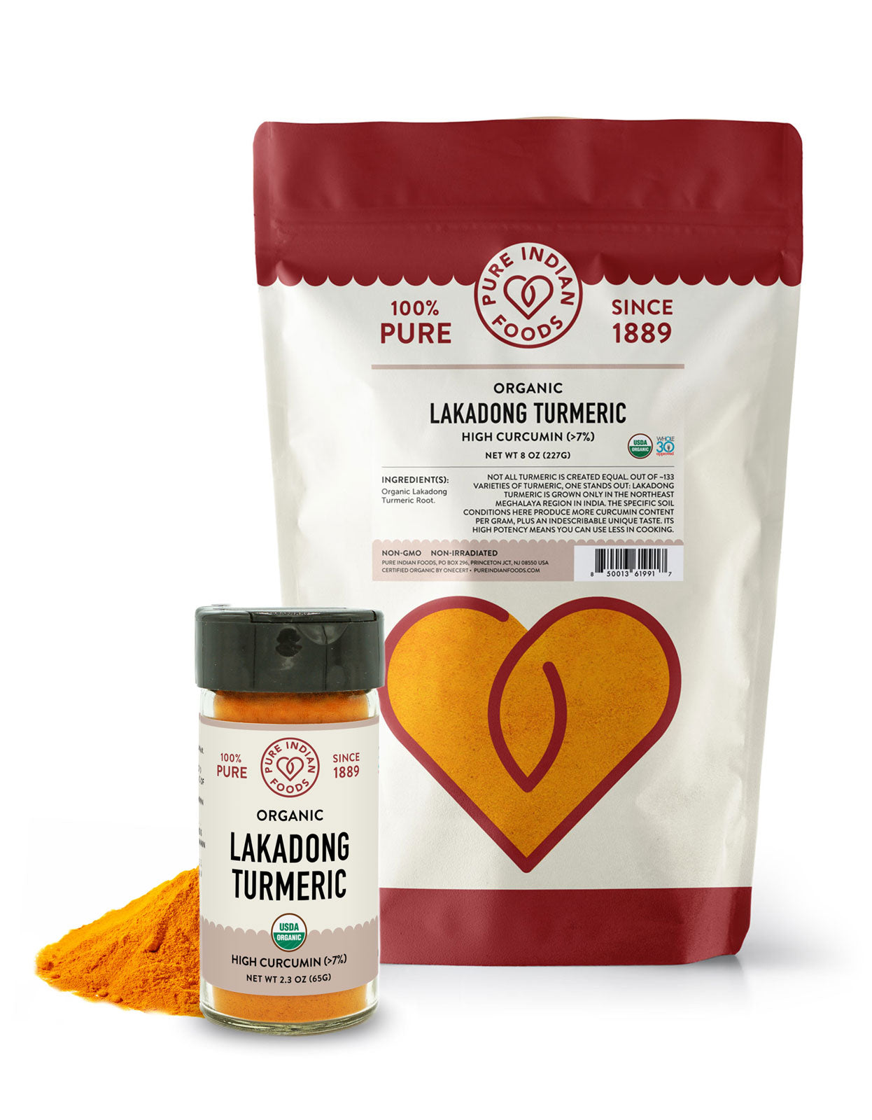 Lakadong Turmeric (High Curcumin >7%), Certified Organic